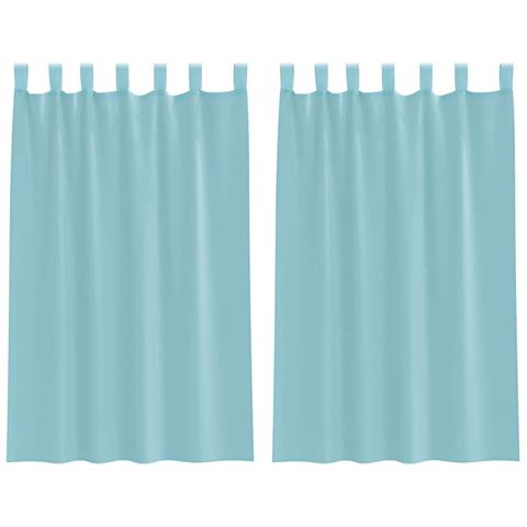 Tende In Voile Con Passanti 2 Pz Turchese 140x175 Cm - Foto 1