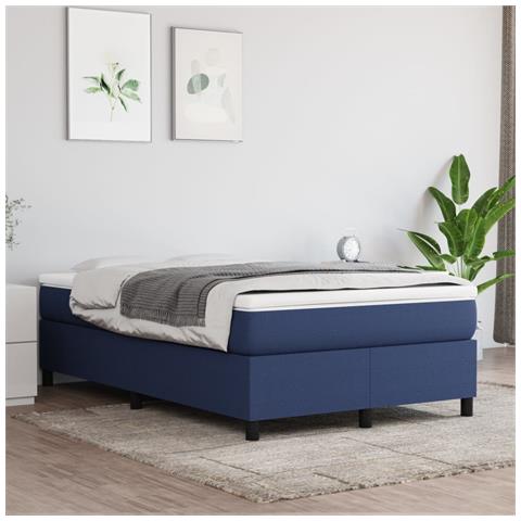 Giroletto A Molle Con Materasso Blu 120x190 Cm In Tessuto - Foto 3