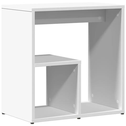 Tavolino Bianco 50x30x50 Cm In Legno Multistrato - Foto 1