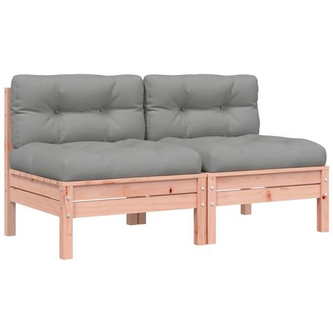 Lusso Casadino - Divani Giardino Senza Braccioli Con Cuscini 2 Pz Legno Douglas - Foto 1