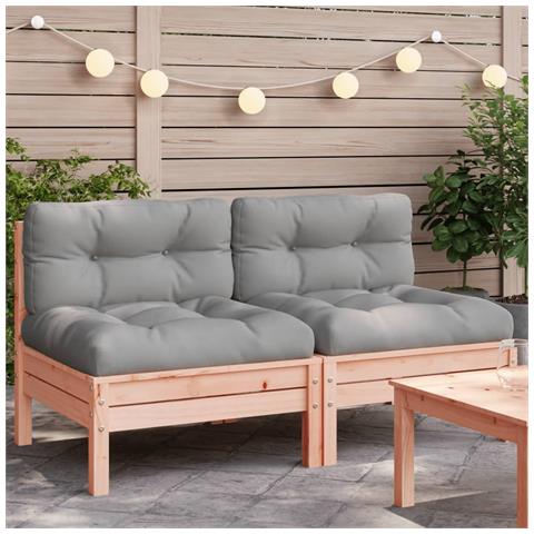 Lusso Casadino - Divani Giardino Senza Braccioli Con Cuscini 2 Pz Legno Douglas - Foto 8