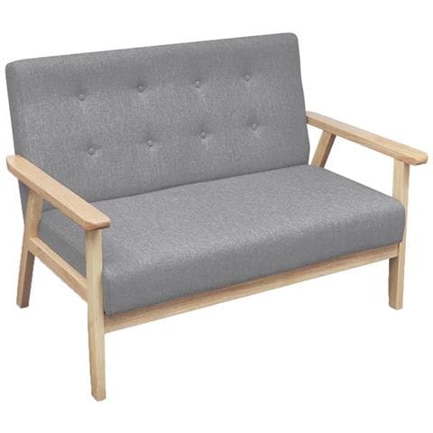 Lusso Casadino -  Set Divani 2 Pz In Tessuto Grigio Chiaro - Foto 1