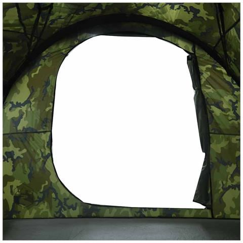 Tenda Familiare a Tunnel per 6 Persone Mimetica Impermeabile - Foto 8
