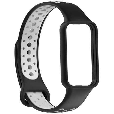 Cinturino Doppio Colore Compatibile Con Redmi Band2, Nero E Grigio, Materiale Tpu, Comfort E Resistenza Al Sudore Black+grey - Foto 1