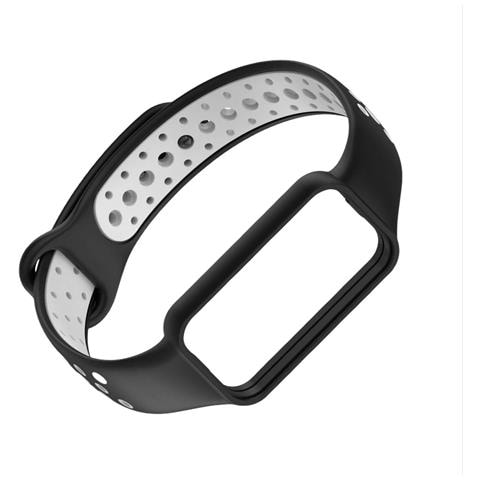 Cinturino Doppio Colore Compatibile Con Redmi Band2, Nero E Grigio, Materiale Tpu, Comfort E Resistenza Al Sudore Black+grey - Foto 2