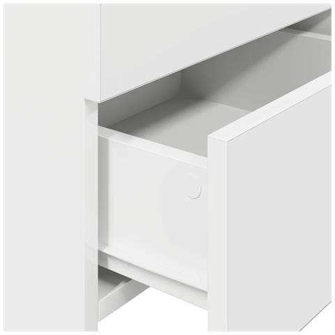 Comodini 2 pz con 2 cassetti bianchi 40x36,5x62 cm - Foto 9