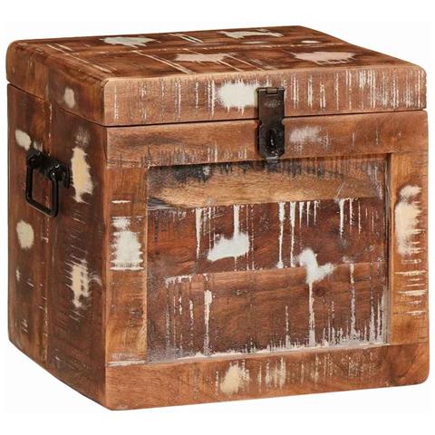 Scatola di Stoccaggio Multicolore legno massello di riciclo - Foto 1