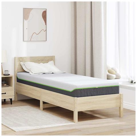 Materasso Bianco e Grigio 70 x 200 cm Molle Insacchettate - Foto 2