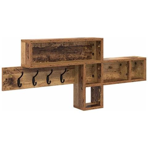 Appendiabiti a muro Legno vecchio 100 x 12 x 43.5 cm - Foto 1