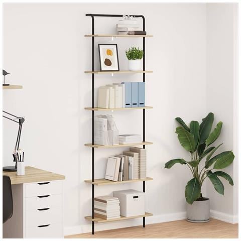 Libreria rovere sonoma 60 x 24 x 203 cm Legno multistrato - Foto 2