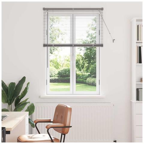 Tenda per Finestra con tende Manuale Argento Alluminio - Foto 2