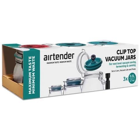 Barattoli Sottovuoto, 3 Pezzi, 0,5l, Verde - At8403 - Foto 3