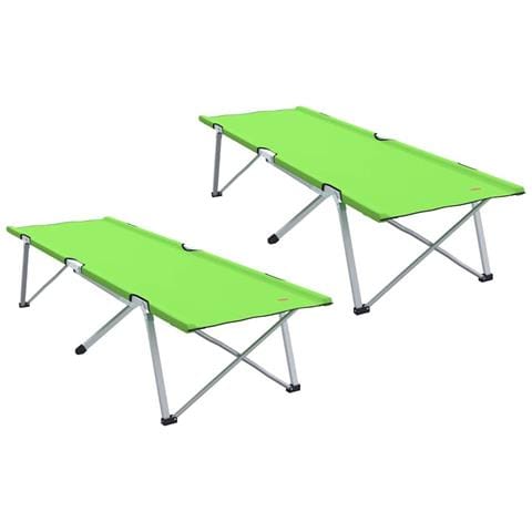Letto da campeggio pieghevole 2 pcs Verde scuro - Foto 1