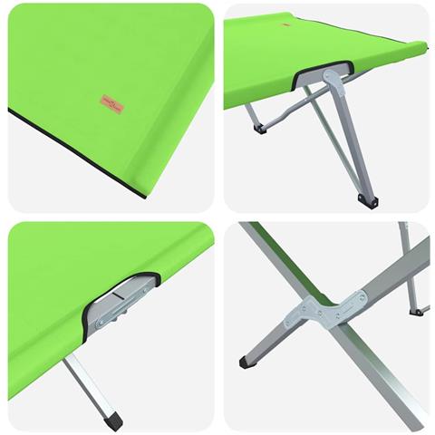 Letto da campeggio pieghevole 2 pcs Verde scuro - Foto 9
