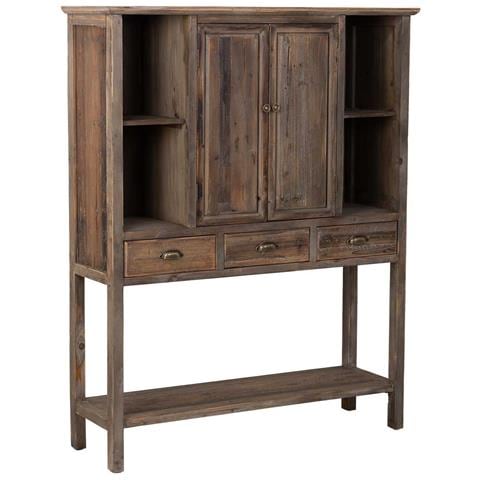 Mobiletto In Legno Con 2 Ante E 3 Cassetti 127x40x163,5 - Foto 1