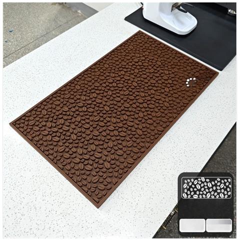 Tappetino In Silicone A Forma Di Chicco Di Caffè - Protezione Termica Per Piano Di Lavoro, Tappetino Antiscivolo Per Bar Caffè 60x35cm - Foto 2