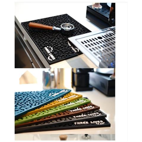 Tappetino In Silicone A Forma Di Chicco Di Caffè - Protezione Termica Per Piano Di Lavoro, Tappetino Antiscivolo Per Bar Caffè 60x35cm - Foto 4
