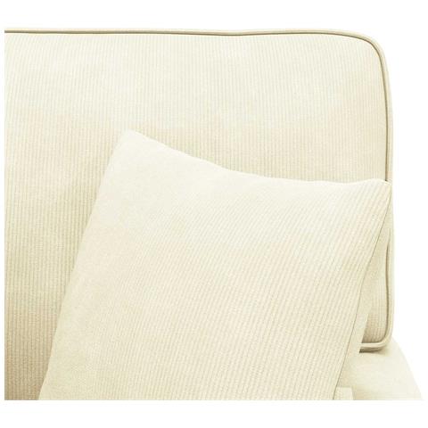 Chaise Longe con Gonna con cuscino 3 pcs Crema Tessuto in Cords - Foto 9