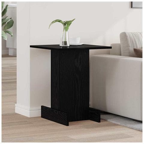 Tavolino Rovere Nero 44,5 x 45 x 55 cm Legno multistrato - Foto 2