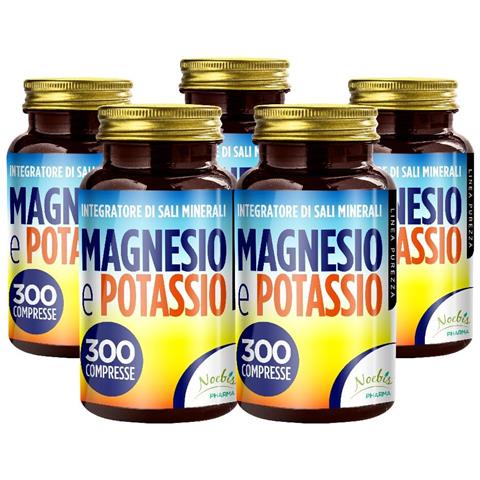 Magnesio e Potassio 300 Compresse - Citrato di Magnesio e Citrato di Potassio - Stanchezza, Affaticamento, Muscoli ed Equilibrio Elettrolitico (Confezione quintupla) - Foto 1