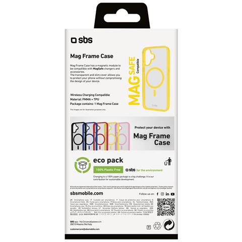 TEMAGCOLIP1661Y custodia per cellulare 15,5 cm (6.1") Cover Trasparente, Giallo - Foto 2