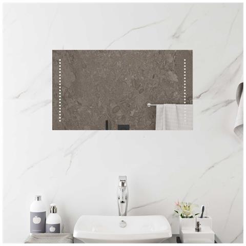 Specchio da bagno LED Trasparente 40 x 70 cm vetro temperato - Foto 2
