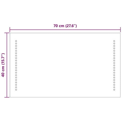 Specchio da bagno LED Trasparente 40 x 70 cm vetro temperato - Foto 9