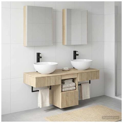 Set di Armadi da Bagno 5 pcs Rovere Sonoma 43 x 11,5 x 60,5 cm - Foto 2