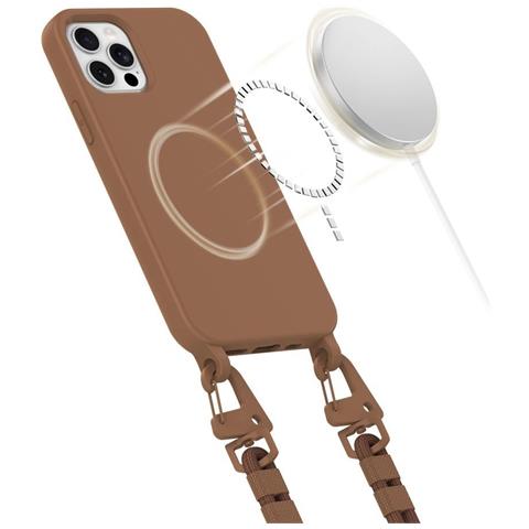 Magnecklace Magsafe Case Per Iphone 12 / 12 Pro - Marrone - Foto 3