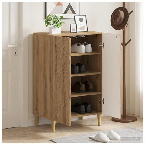 Mobile per scarpe DELFT 59,5 x 39,5 x 90 cm Rovere Artigianale - Foto 2