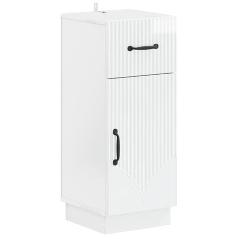 Set di Armadi da Bagno da 2 Pezzi HOORN Bianco Lucido - Foto 7