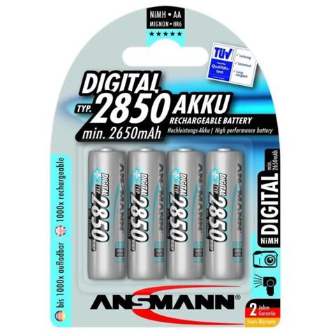 Confezione 4 Batterie Ricaricabili AA Nimh 285 Mah - Foto 1