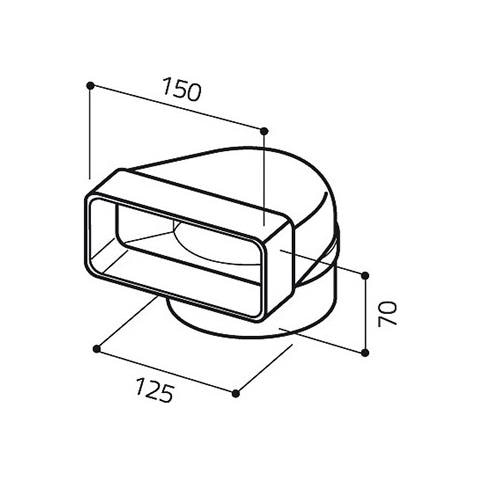 Adattatore 1052Q Circolare / Rettangolare Colore Bianco - Foto 2