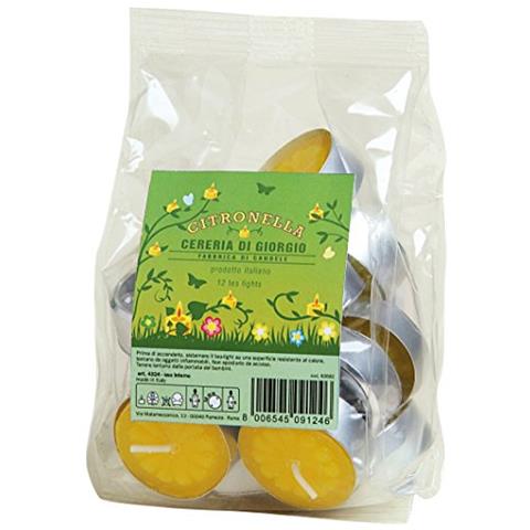 Candele Citronella Scaldavivande X 12 Pezzi In Sacchetto Arredo Giardino - Foto 1