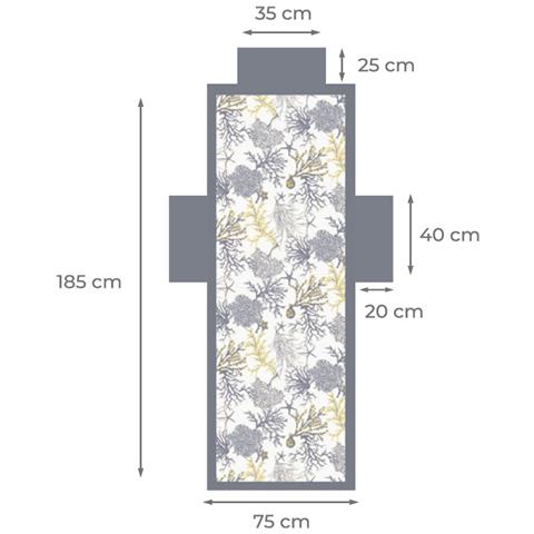 Telo Mare In Microfibra Da Lettino Con Cuscino Modello Comodo Coralli Telo Mare Grigio - Foto 10