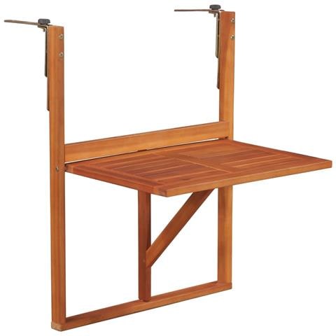 Tavolo Da Balcone In Legno Massello Di Acacia Marrone - Foto 1