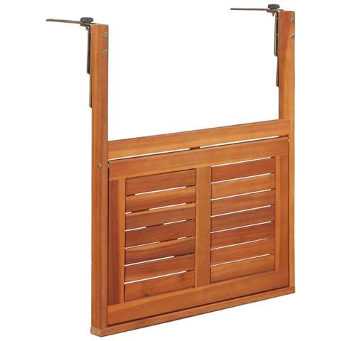 Tavolo Da Balcone In Legno Massello Di Acacia Marrone - Foto 5