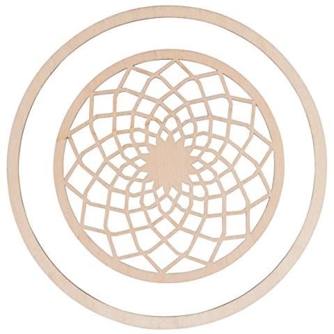 Dischi In Legno Per Acchiappasogni Ø 13 Cm + Anello 18 Cm - Foto 1