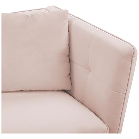 Divano A 3 Posti Di Velluto Rosa Frederica - Foto 17