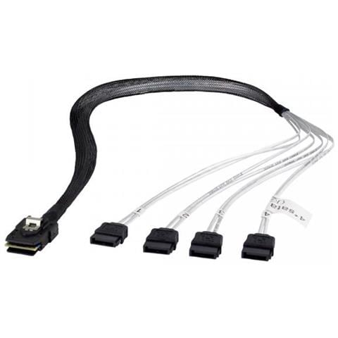 Internes Sas-kabel - Mini Sas (sff-8087) (m) Gerade Bis Sata (m) Gerade - 70 Cm (2166) - Foto 1