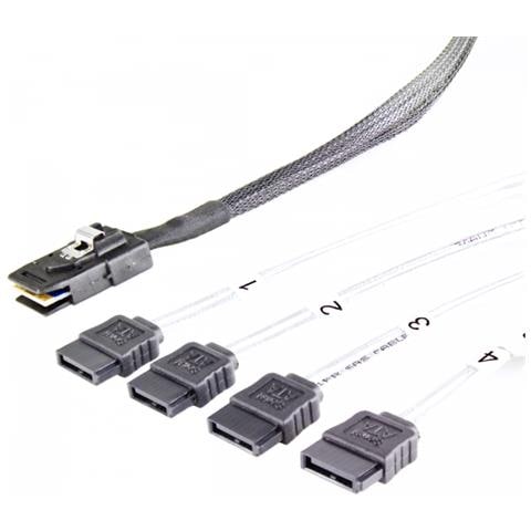 Internes Sas-kabel - Mini Sas (sff-8087) (m) Gerade Bis Sata (m) Gerade - 70 Cm (2166) - Foto 2