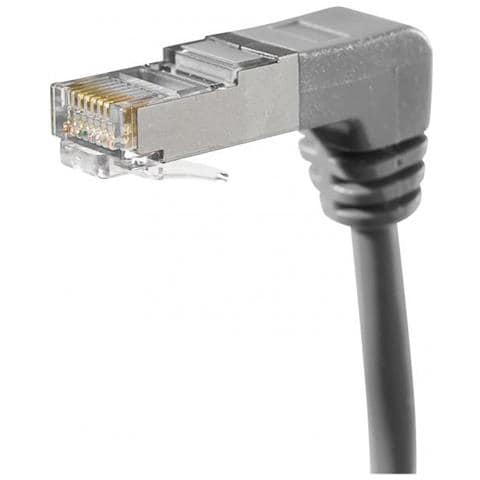 854275 Cavo Di Rete 0,3 M Cat5e F / utp [ ftp] Grigio (patch Cord Rj45 Cat. 5e F / utp Angled Down Grey - 0.30 M Full Copper)  - Foto 1