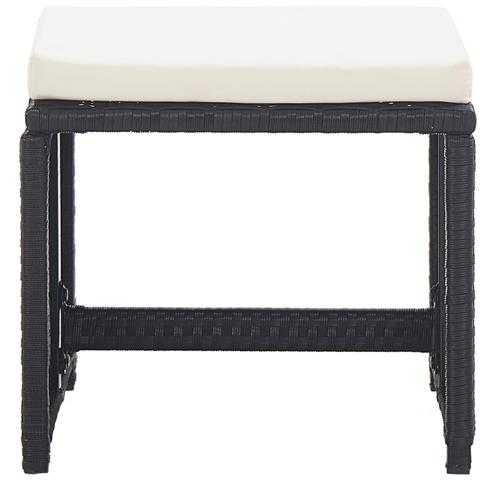 Set Da Pranzo Da Giardino 17 Pz Con Cuscini In Polyrattan Nero - Foto 2