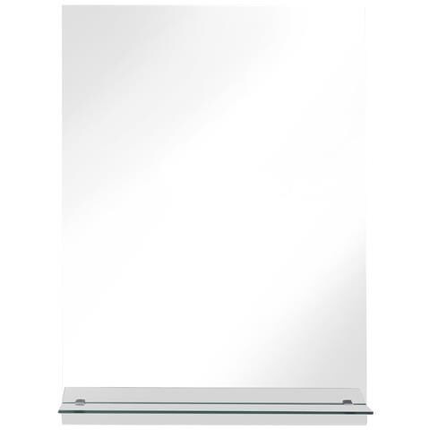 Specchio Da Parete Con Mensola 40x60 Cm In Vetro Temperato - Foto 2