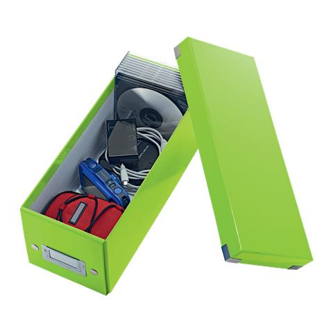 Leitz Cd-ablagebox Click & Store Wow, Grn Aus Hartpappe Mit Pp-folie Kaschiert, Fr 165 Cds In Papier - 1 Stck (6041-00-54)  - Foto 3