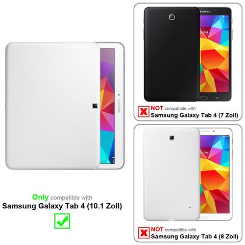 Custodia Per Tablet Compatibile Con Samsung Galaxy Tab 4 (10.1"" Zoll) Sm-t530 / T535 In Bruno Fungo - Coperchio Protettivo Senza Auto Wake Up, Con Funzione Stand E Chiusura A Fascia Elastica - Foto 2