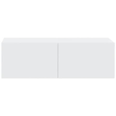 Mobili Tv Da Parete 2 Pz Bianchi 100x30x30 Cm Legno Multistrato - Foto 8