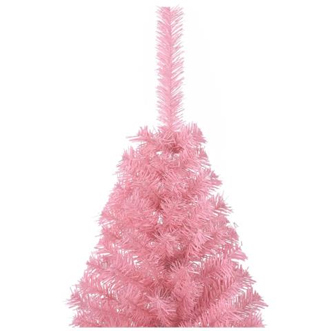 Albero Di Natale Artificiale A Metà Con Supporto Rosa 150cm Pvc - Foto 9