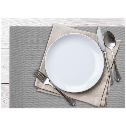 Set Tovagliette Americane Cucina Antiscivolo In Tinta Unita Lavabili In Vari Colori Set 6 Grigio - Foto 2