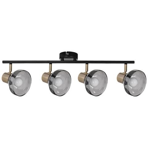 Lampadario Aje-lisa 4p Nero Oro Metallo 40 W 230 V - Foto 1